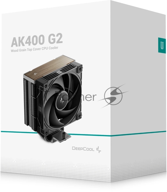 Кулер для процессора DEEPCOOL AK400 G2 LGA1851/1700/1200/115X/AM5/AM4 (12шт/кор, TDP 220W, PWM, Fan 120mm, 4 тепл. Трубки, Wood-grain top cover, черный) RET (R-AK400G2-BKNNMN-GJD)