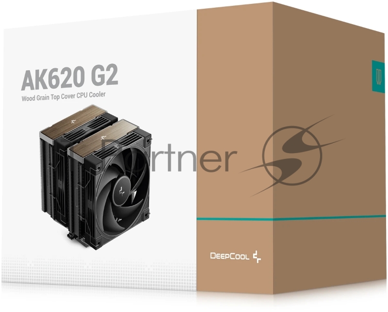 Кулер для процессора DEEPCOOL AK620 G2 LGA1851/1700/1200/115X/AM5/AM4 (8шт/кор, TDP 260W, PWM, DUAL Fan 120mm, 6 тепл. трубок, Copper Base, Wood-grain top cover, черный) RET (R-AK620G2-BKNNMN-GJD)