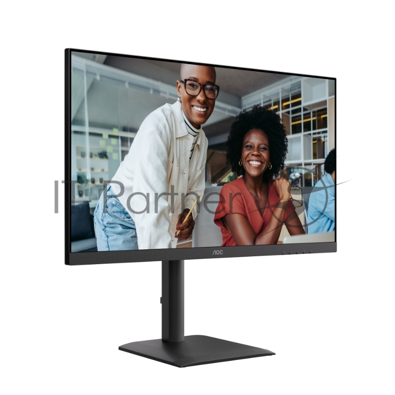 Монитор 27 AOC U27E4CV Black (4K, IPS, 3840x2160, 60Hz, 4 ms, 178°/178°, 400 cd/m, +2xHDMI 2.0, +DisplayPort 1.4, DP Out, USB, USB-C, LAN, SPK, Pivot)