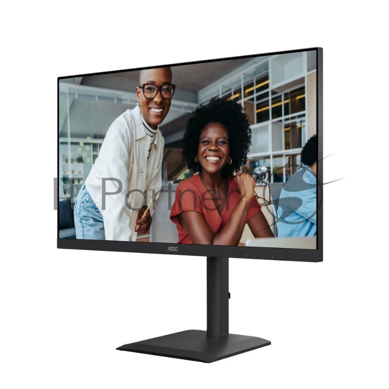 Монитор 27 AOC U27E4CV Black (4K, IPS, 3840x2160, 60Hz, 4 ms, 178°/178°, 400 cd/m, +2xHDMI 2.0, +DisplayPort 1.4, DP Out, USB, USB-C, LAN, SPK, Pivot)
