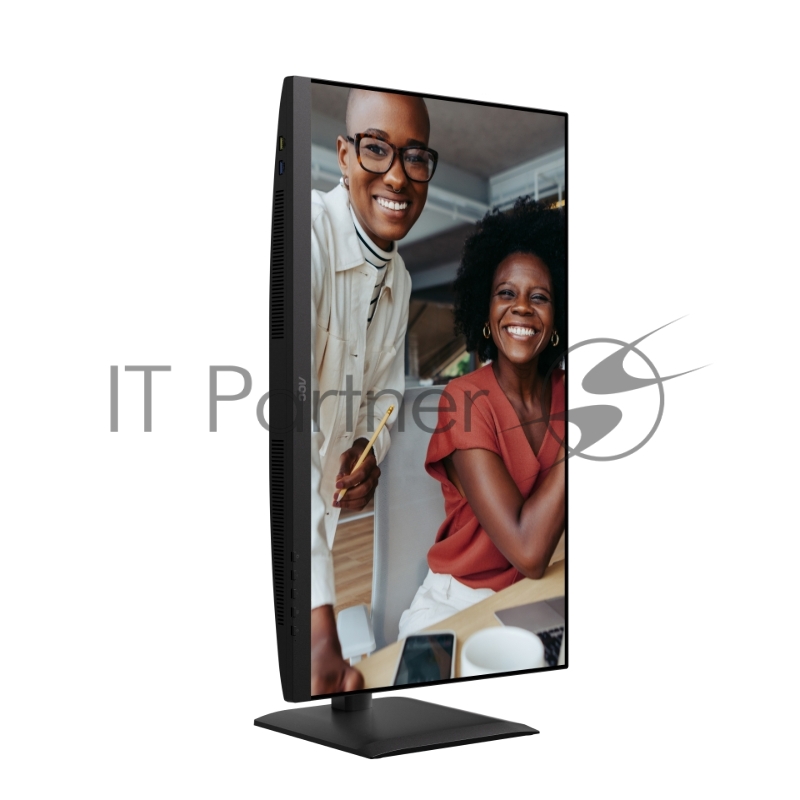 Монитор 27 AOC U27E4CV Black (4K, IPS, 3840x2160, 60Hz, 4 ms, 178°/178°, 400 cd/m, +2xHDMI 2.0, +DisplayPort 1.4, DP Out, USB, USB-C, LAN, SPK, Pivot)