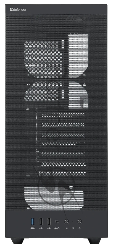Компьютерный корпус Defender RaptorX черный, ATX, USB3.0, w/o fans