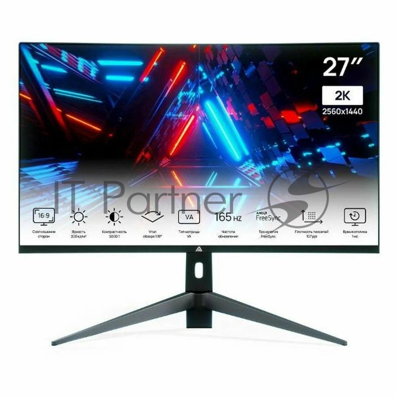 Монитор ABR MC27GQC-i1 ABR DISPLAY 27 2K LED/VA H165D178 A+ (Black)