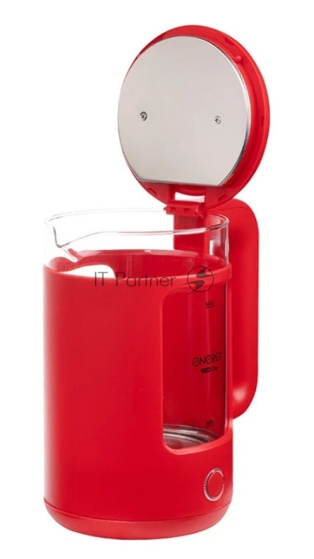 Чайник электрический Energy E-256 1500Вт, 1.5л стекло, красный