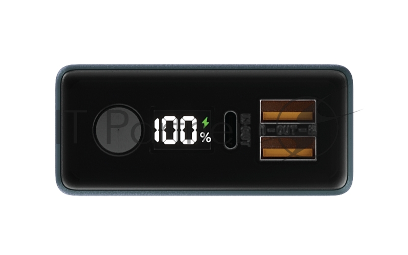 Внешний аккумулятор OLMIO QX-20, 20000mAh, 22.5W, QuickCharge3.0/PowerDelivery, LCD, графитовый.