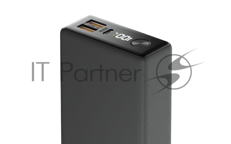 Внешний аккумулятор OLMIO QX-20, 20000mAh, 22.5W, QuickCharge3.0/PowerDelivery, LCD, графитовый.