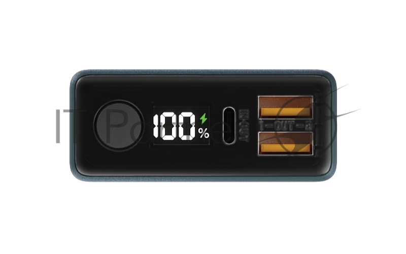 Внешний аккумулятор OLMIO QX-10, 10000mAh, 22.5W, QuickCharge3.0/PowerDelivery, LCD, темно-зеленый.