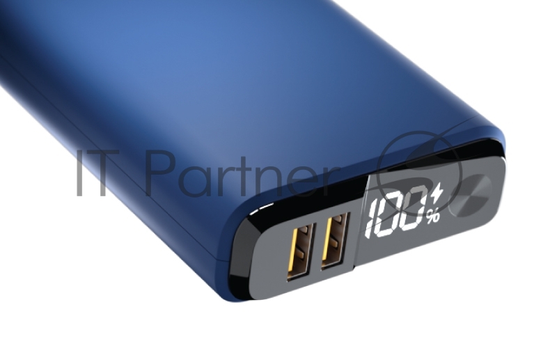 Внешний аккумулятор OLMIO QS-20, 20000mAh, 22.5W QuickCharge3.0/PowerDelivery, LCD, темно-серый.