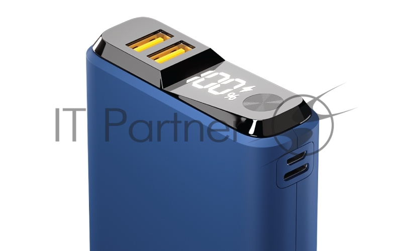 Внешний аккумулятор OLMIO QS-20, 20000mAh, 22.5W QuickCharge3.0/PowerDelivery, LCD, темно-серый.