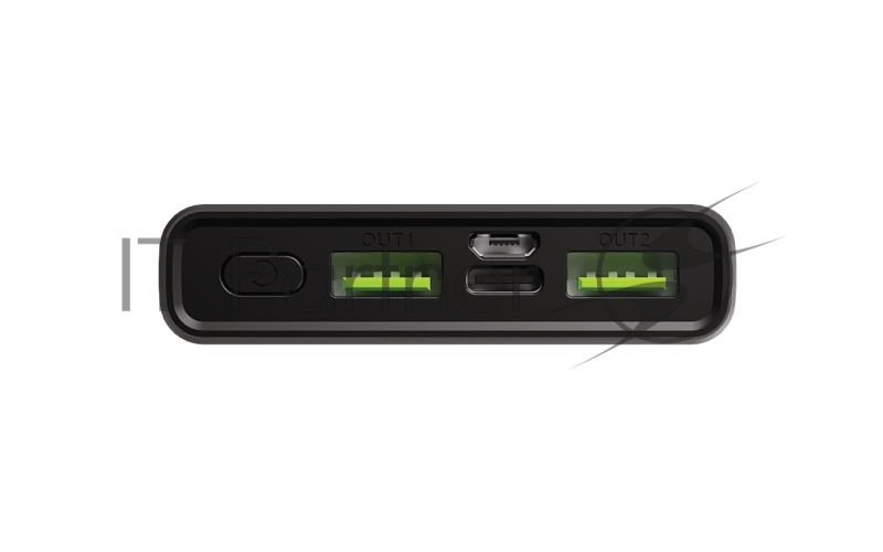 Внешний аккумулятор OLMIO QR-10, 10000mAh, 22.5W, QuickCharge3.0/PowerDelivery, LCD, серый.