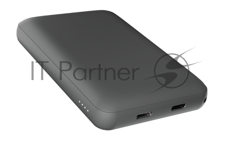 Внешний аккумулятор OLMIO QM-06, 5000mAh, 20W Type-C PD, MagSafe 15W, Soft-Touch, серый.