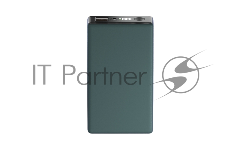 Внешний аккумулятор OLMIO QX-20, 20000mAh, 22.5W, QuickCharge3.0/PowerDelivery, LCD, темно-зеленый.