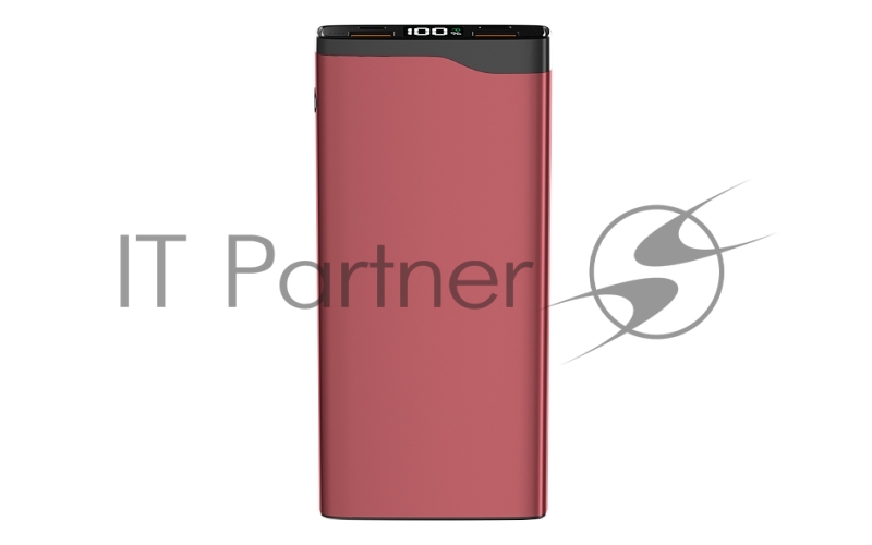 Внешний аккумулятор OLMIO QL-10, 10000mAh, 22.5W, QuickCharge3.0/PowerDelivery, LCD, красный,.