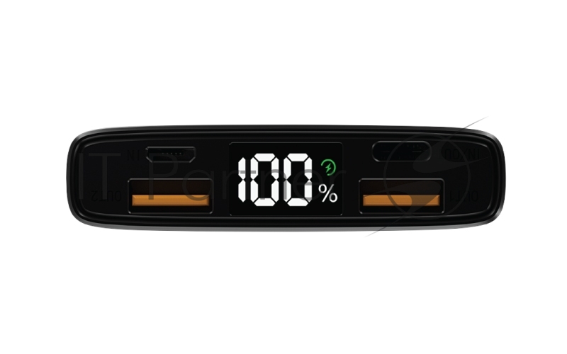 Внешний аккумулятор OLMIO QL-10, 10000mAh, 22.5W, QuickCharge3.0/PowerDelivery, LCD, голубой.