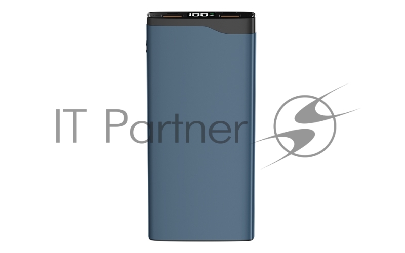 Внешний аккумулятор OLMIO QL-10, 10000mAh, 22.5W, QuickCharge3.0/PowerDelivery, LCD, голубой.