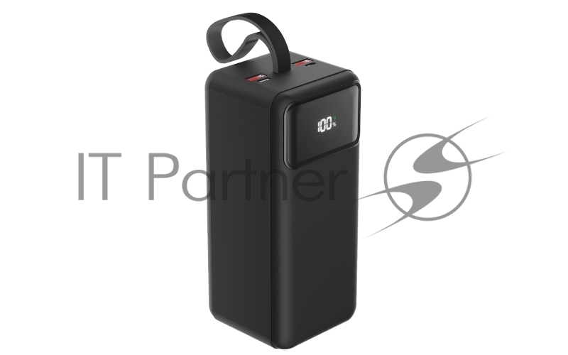 Внешний аккумулятор OLMIO M-50, 50000mAh, 22.5W, QuickCharge3.0/PowerDelivery, LCD, фонарик, черный.