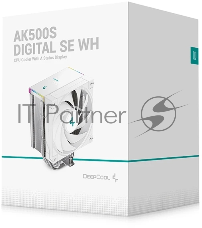 Кулер для процессора DEEPCOOL AK500S DIGITAL SE WH LGA20XX/1700/1200/115X/AM5/AM4 (12шт/кор, TDP 240W, PWM, Fan 120мм, 5 тепл. трубок, Copper Base, белый) RET (R-AK500S-WHADMN-GJD)
