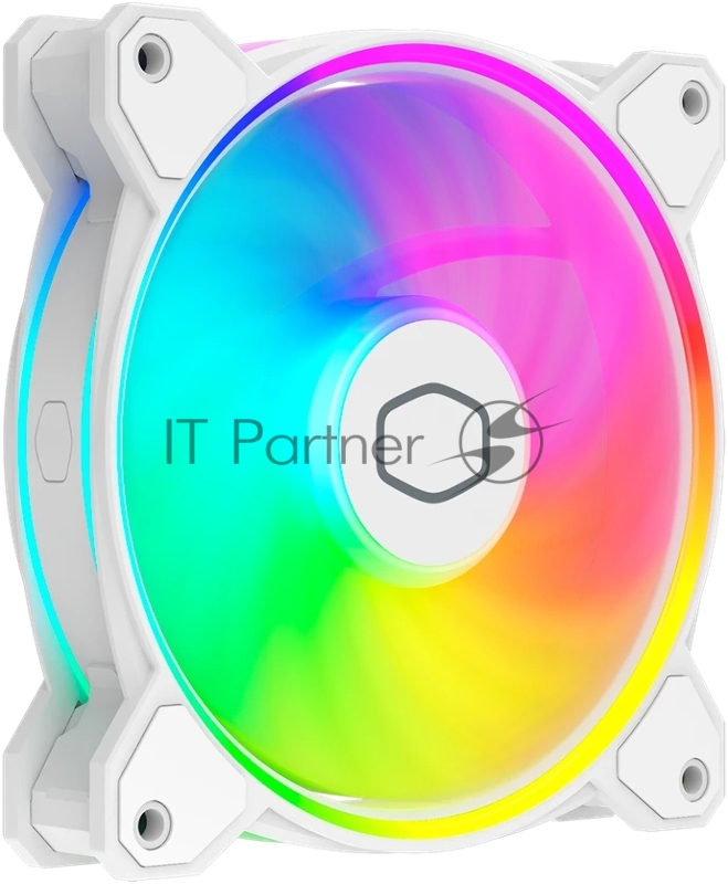 Вентилятор для корпуса Cooler Master MasterFan MF120 Halo2 ARGB 120х120x25 белый 4-pin 27дБ (MFL-B2DW-21NP2-R2) Ret