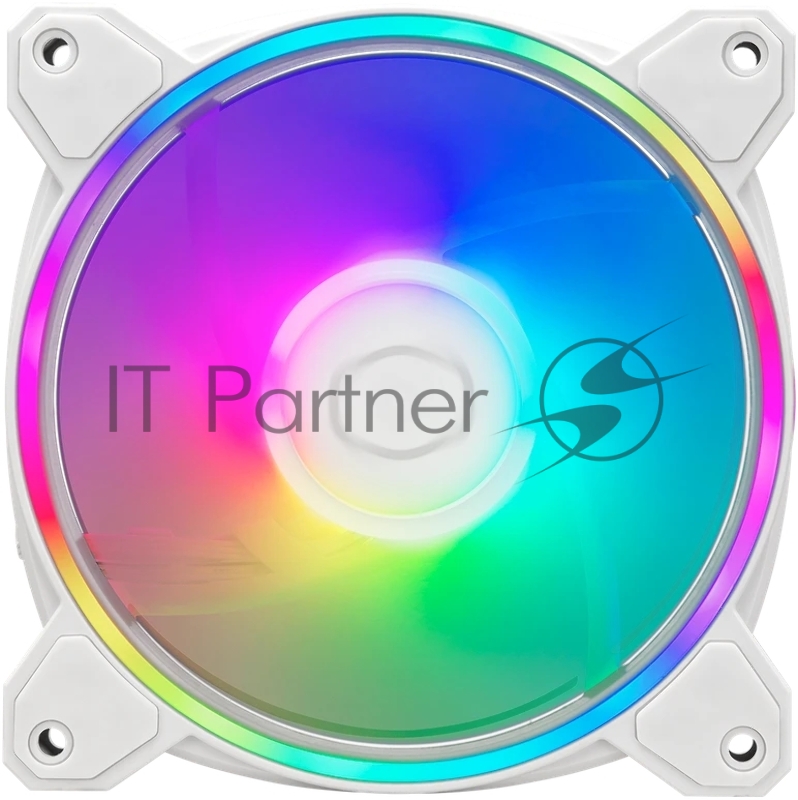 Вентилятор для корпуса Cooler Master MasterFan MF120 Halo2 ARGB 120х120x25 белый 4-pin 27дБ (MFL-B2DW-21NP2-R2) Ret