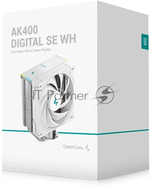 Устройство охлаждения(кулер) Deepcool AK400 Digital SE Wh ARGB Soc-AM5/AM4/1200/1700/1851 белый 4-pin 19-28dB Al+Cu LCD 220W 812gr Ret (R-AK400-WHADMN-GJD)