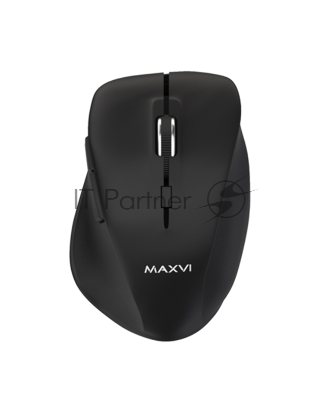Мышь беспроводная Maxvi MWS-02 black, 6 кнопок, 1600 dpi