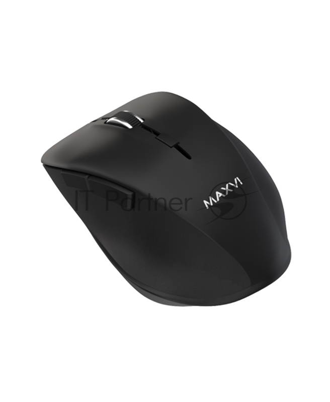 Мышь беспроводная Maxvi MWS-02 black, 6 кнопок, 1600 dpi