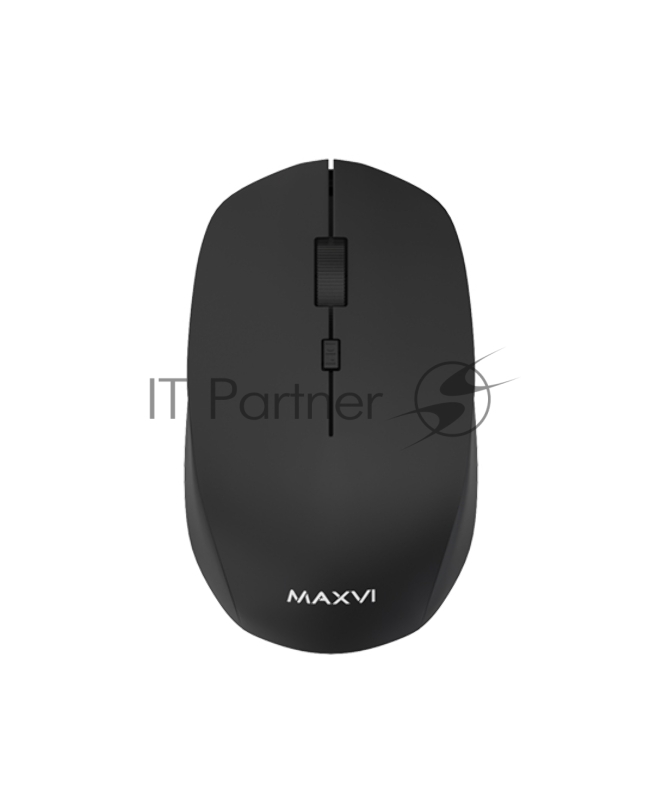 Мышь беспроводная Maxvi MWS-03 black, 6 кнопок, 1600 dpi