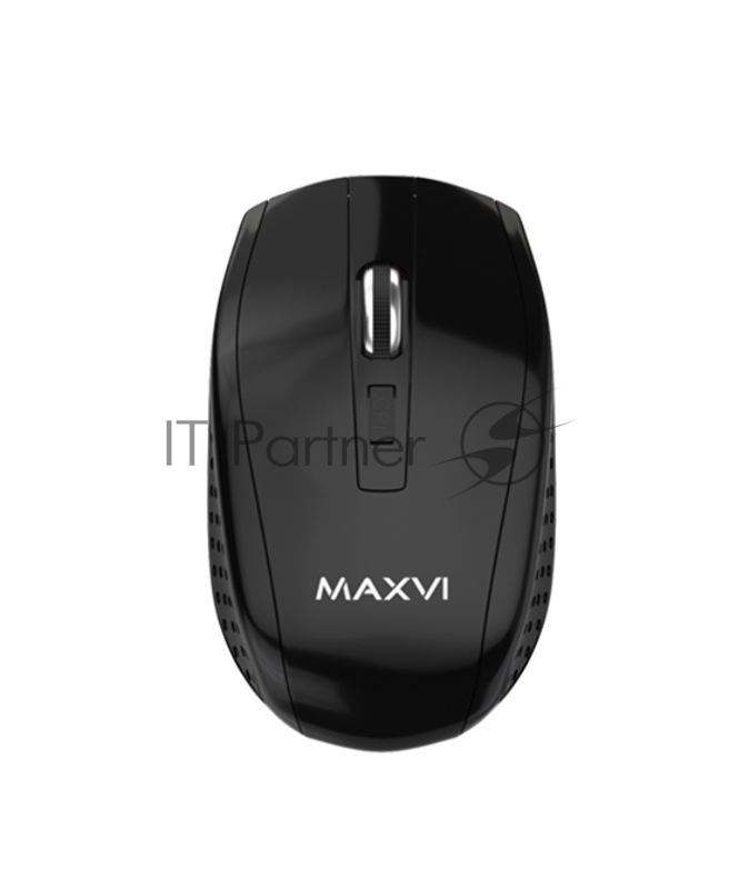 Мышь беспроводная Maxvi MWS-04 black, 4 кнопки, 1600 dpi