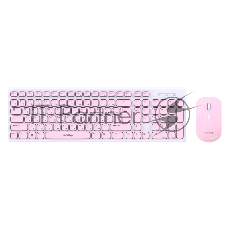 Комплект клавиатура+мышь SmartBuy 250288AG бело-розовый, мультимедийный (SBC-250288AG-WP).