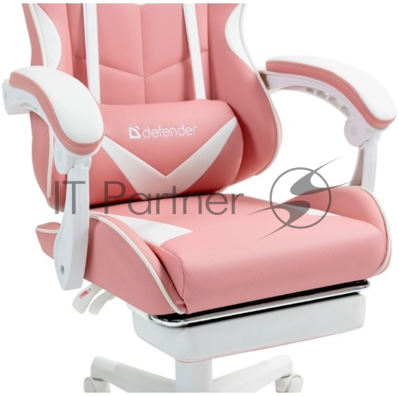 Игровое кресло Defender Irifi розовый,класс 4,PU,подножка_1
