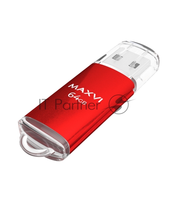 Накопитель USB 2.0 64GB Maxvi MP red (FD64GBUSB20C10MP)
