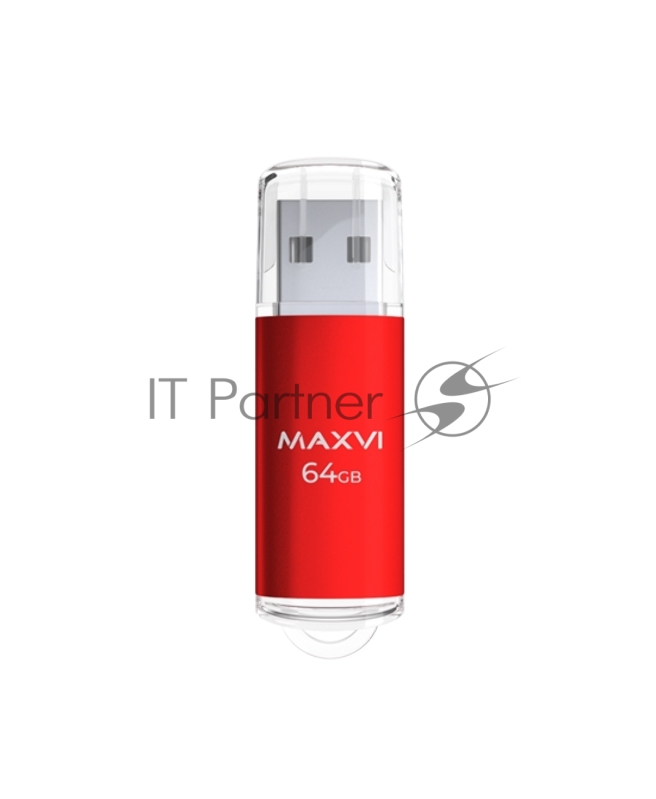 Накопитель USB 2.0 64GB Maxvi MP red (FD64GBUSB20C10MP)