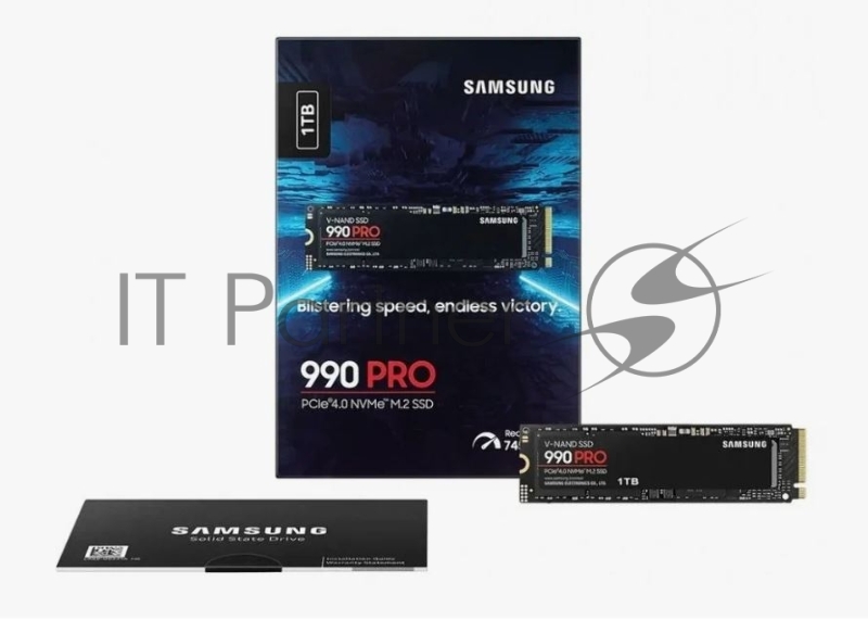 Накопитель SSD Samsung 990 PRO, 1000Gb, PCIe 4.0 x4, M.2 2280, NVMe, R/W 7450/6900