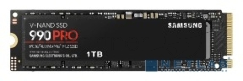 Накопитель SSD Samsung 990 PRO, 1000Gb, PCIe 4.0 x4, M.2 2280, NVMe, R/W 7450/6900