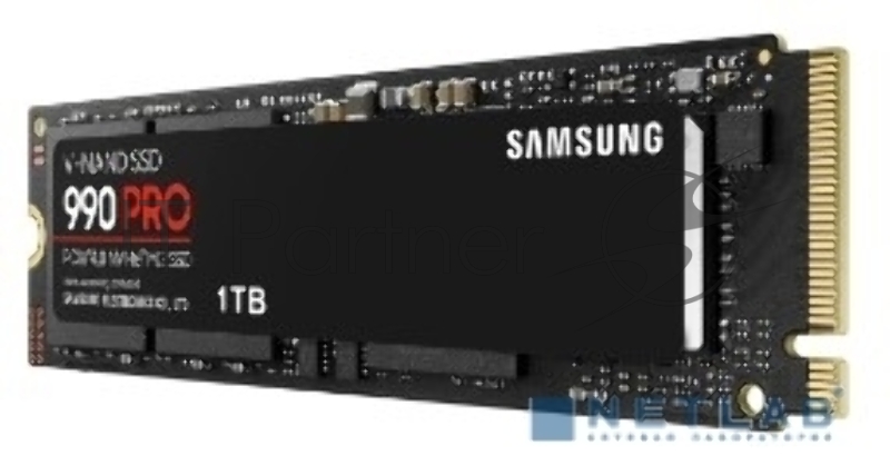 Накопитель SSD Samsung 990 PRO, 1000Gb, PCIe 4.0 x4, M.2 2280, NVMe, R/W 7450/6900