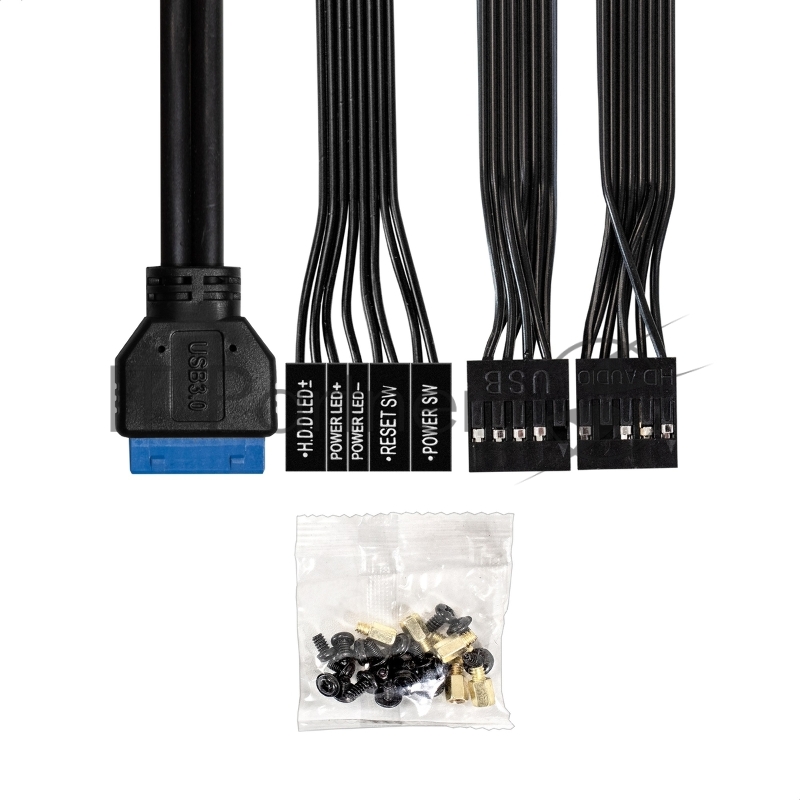 Компьютерный корпус Minitower ExeGate BAA-308MUC (mATX, без БП, 1*USB+1*USB 3.0+1*TypeC, HD Audio, черный)