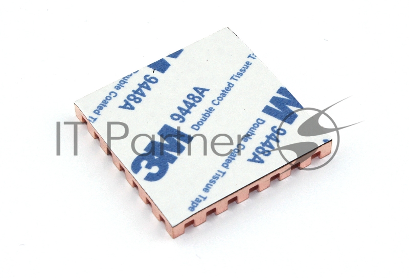 Медный радиатор 35х35х4 мм с термоскотчем 3M 9448A