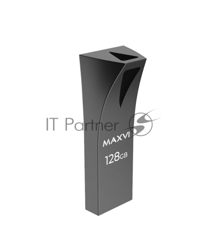 Флешка USB 3.0 128GB Maxvi MK2 dark grey, компактный металл. корпус