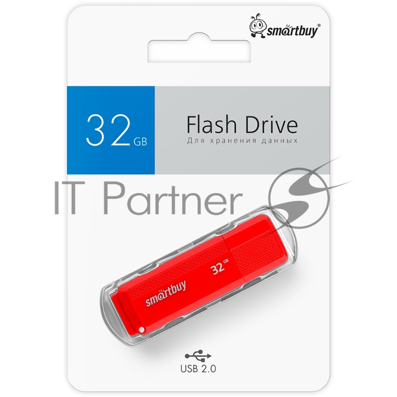 Флешка USB 2.0 32Gb Smart Buy Dock Red