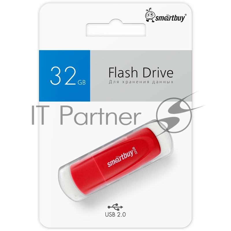 Флешка USB 2.0 32GB Smart Buy Scout Red