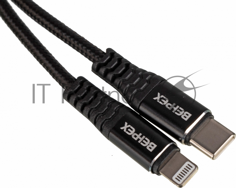 Кабель PD quick charge USB Type-C (m)-Lightning (m) 2м черный