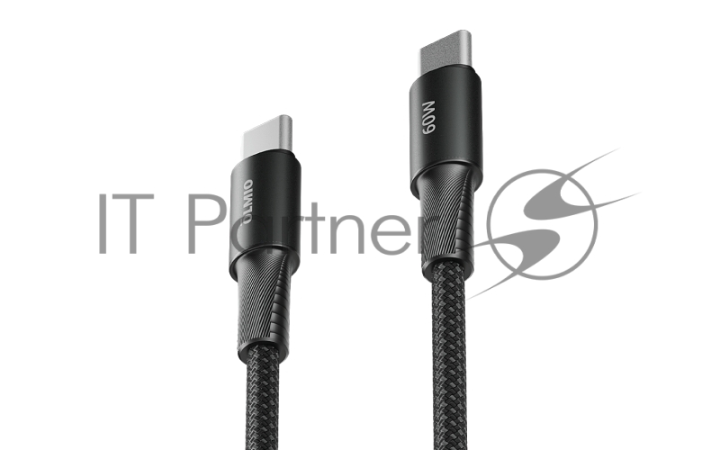 Кабель MASTER, Type-C - Type-C, 60W 3A, 1.2м, тканевая оплетка, черный, OLMIO