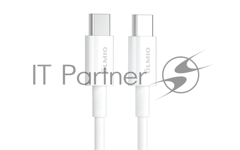 Кабель Type-C - Type-C, 2м, 60W, 3A, белый, OLMIO