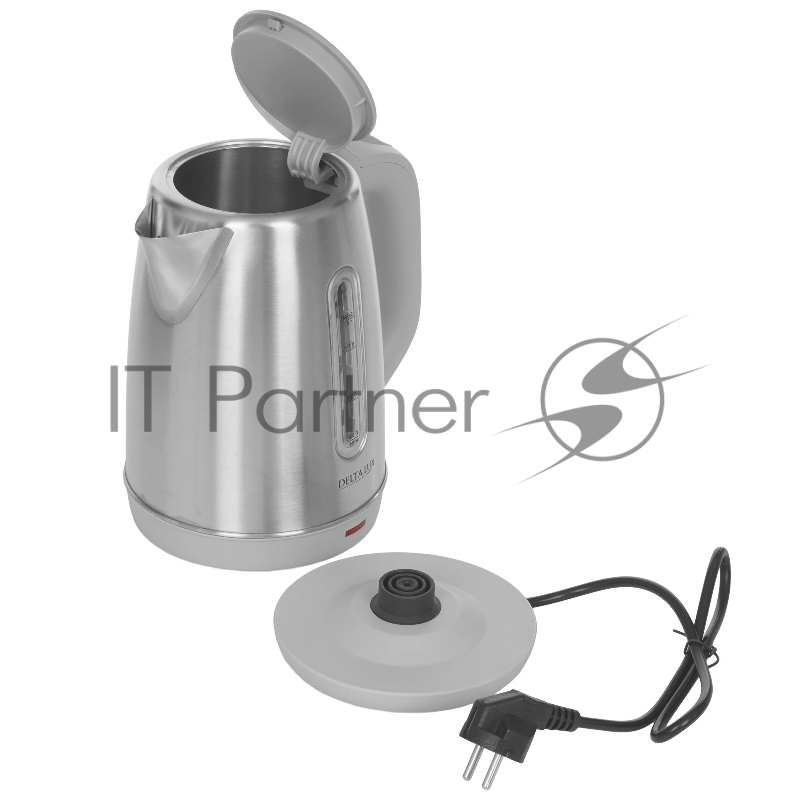 Чайник электрический DELTA LUX DE-1015 серый 2кВт, 1,8 л