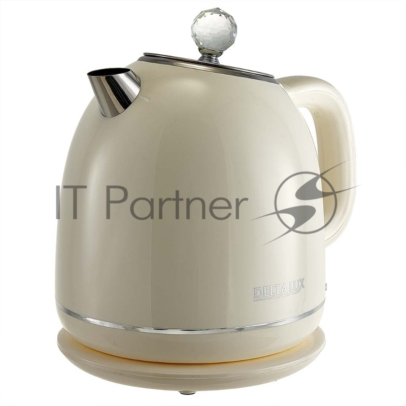 Чайник электрический Delta LUX DE-1018 (1,7 л. металл/пластик) белый