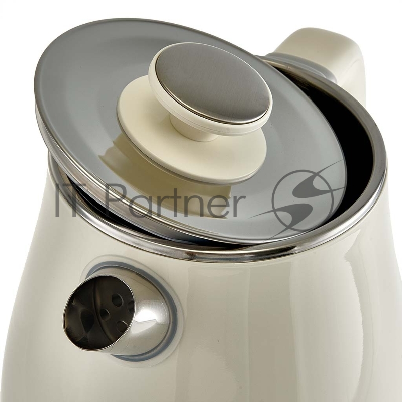 Чайник электрический Delta LUX DE-1019 (1,8 л, металл/пластик) белый