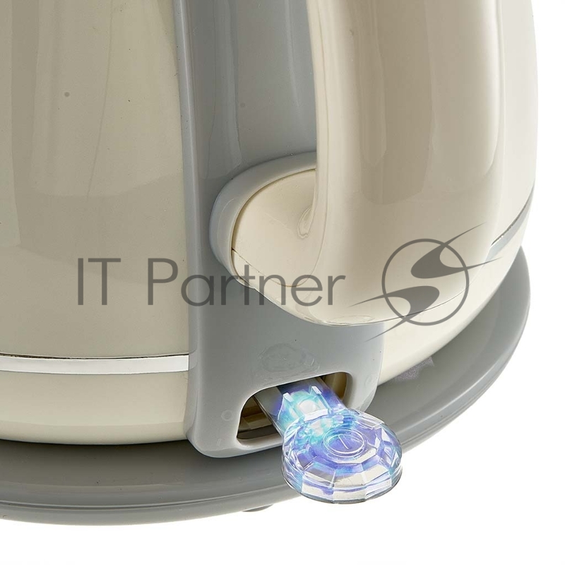 Чайник электрический Delta LUX DE-1019 (1,8 л, металл/пластик) белый