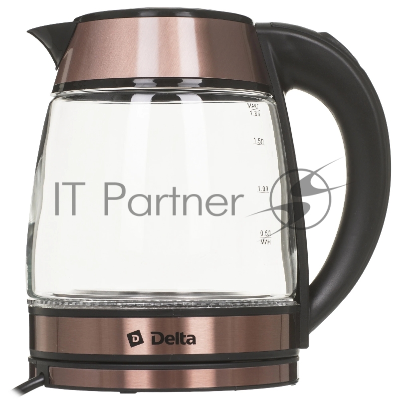 Чайник электрический DELTA DL-1120 медный