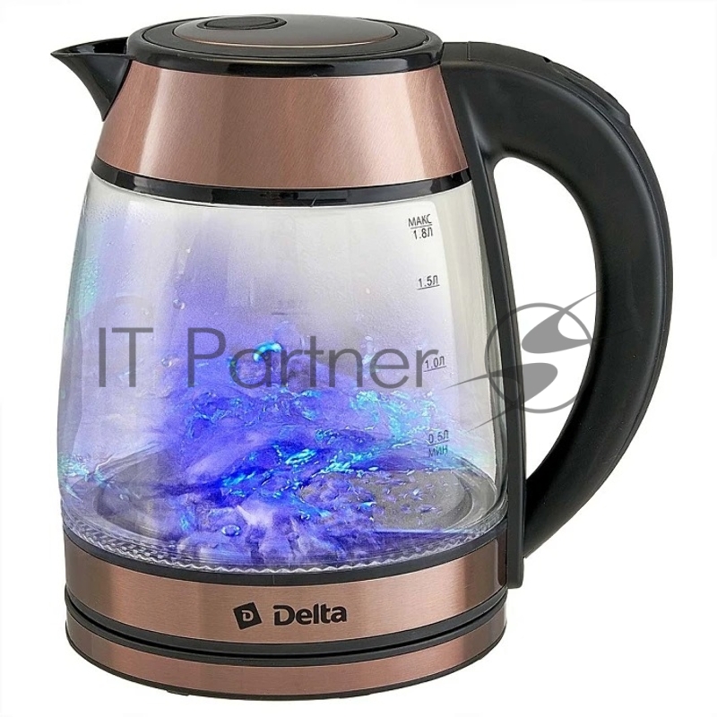 Чайник электрический DELTA DL-1120 медный