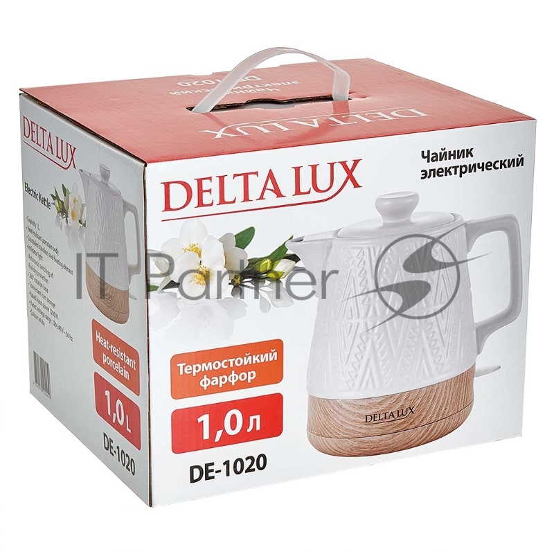 Чайник электрический DELTA LUX DE-1020 белый